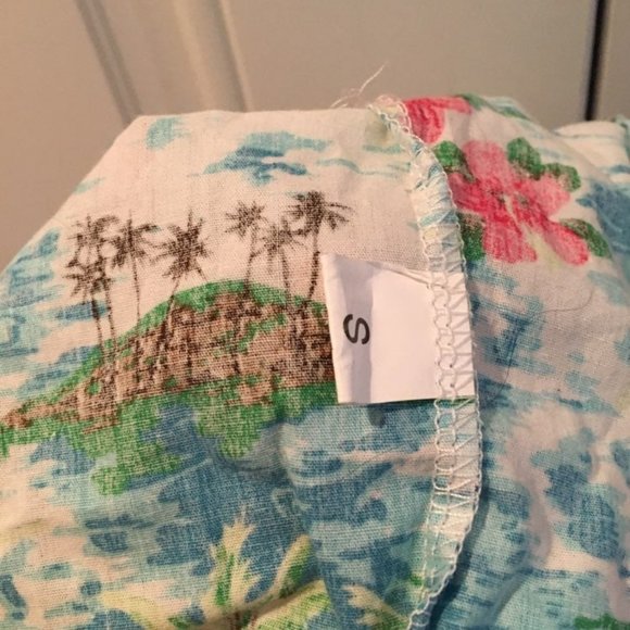 Dog Hawaiian Summertime Button Down Shirt Small - Picture 2 of 5